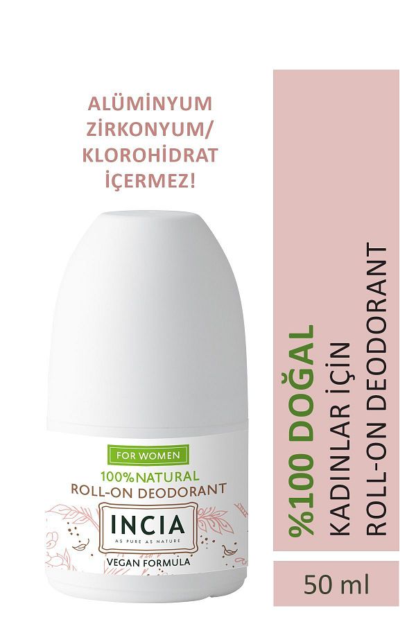 Incia-100% natürliches Roll-On-Deodorant gegen Schweißgeruch für Frauen, rostfrei, 50 ml 1