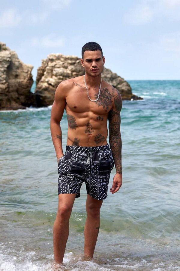 Dayn Gante Men s Patterned Quick Dry Inner Lined Waterproof Standard Size Pocket Swim Shorts Swimsuit Trendyol