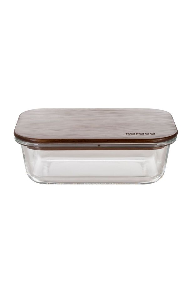 Karaca-Karya Acacia Glass Storage Container with Wooden Lid 650 ml 1