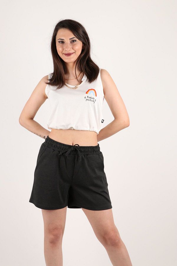 Rich-Pantaloni scurti sport negri pentru femei 1