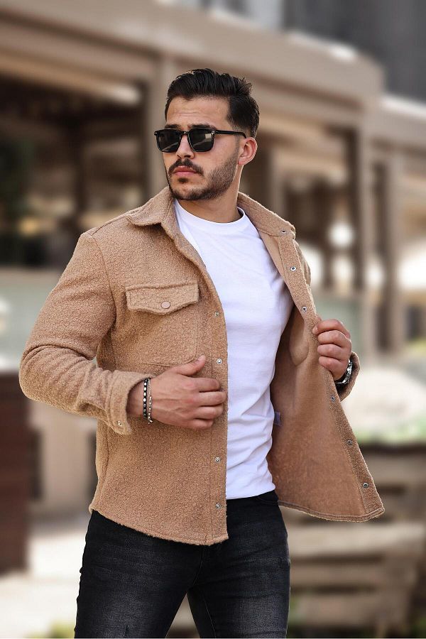 Camel colour jacket top