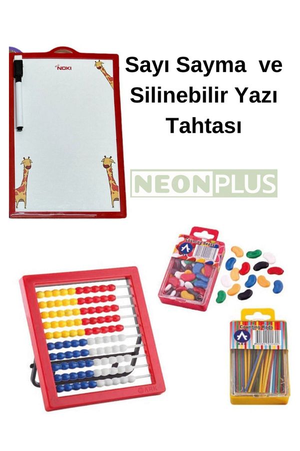 NEON PLUS-Abacus, Number Bead, Number Stick and Erasable Writing Board Double Sided 1