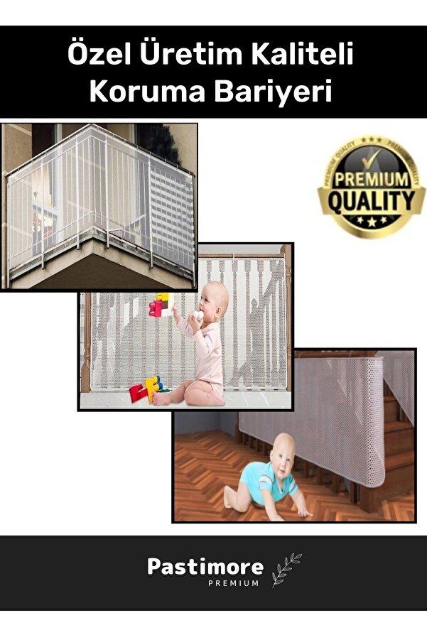 Tois Baby Özel Üretim  Merdiven Balkon Güvenlik Filesi Bebek Çocuk Evcil Hayvan Koruma Bariyeri