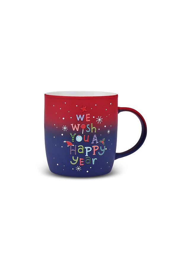 Karaca-New Year New Year Soft Touch Mug 350 ml Red 1