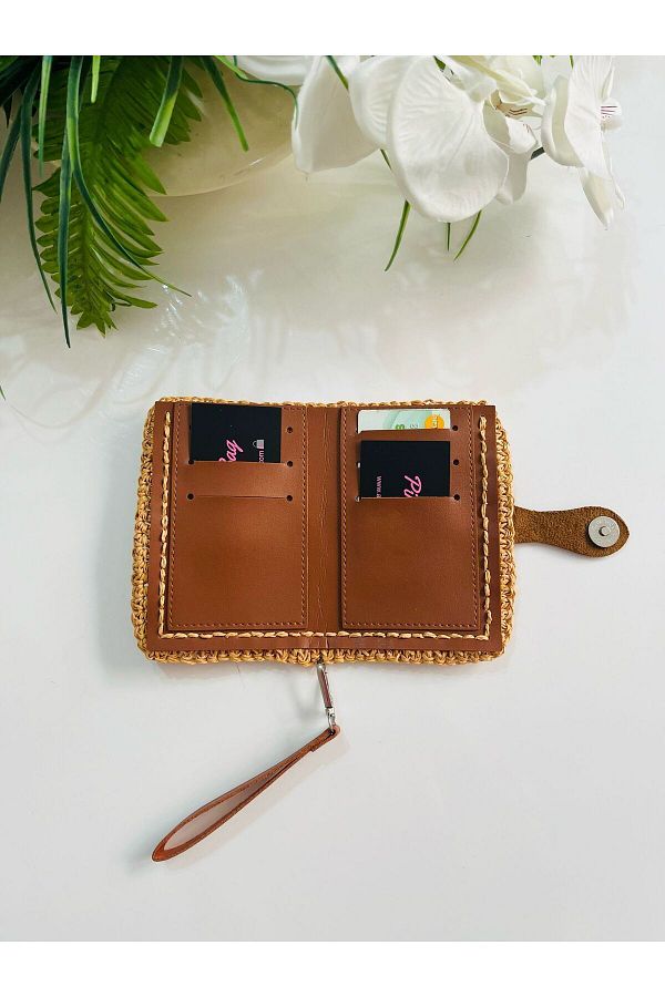 P NKBAG Straw Wallet Handmade Trendyol