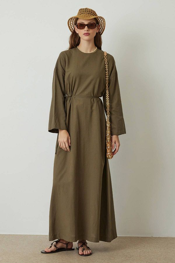 Dark khaki dress clearance