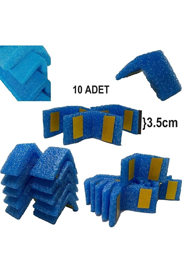 yavulu Kenar Koruyucu / Mobilya Koruyucu / Köşe Koruyucu Köpük 10Ad.-3.5cm (Masa, Kapı, Sivri Köşeler İçin)