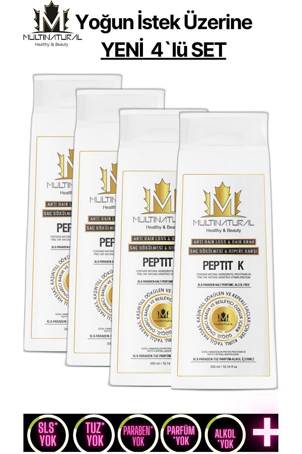 multinatural-Organic 4 Pieces Eczema -x Series Dandruff and Itching Flaking Shampoo 1