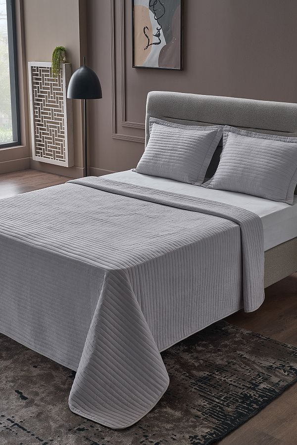 Doqu Home-Light Gray Single Otto Bedspread 1