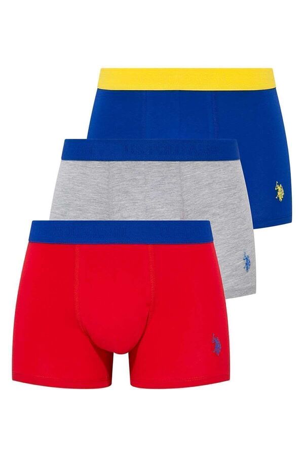 U.S. Polo Assn.-Set boxer din 3 piese pentru bărbați din bumbac și lycra, multicolor 80170 1