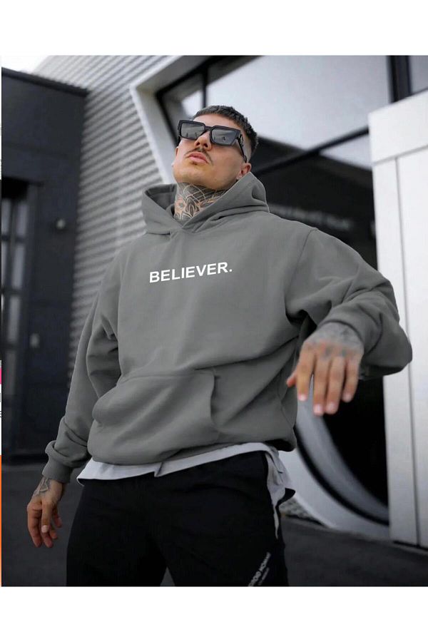 PUNIX Large Size Oversize Digital Printed Soft Hooded Thick Men s Sweatshirt Trendyol