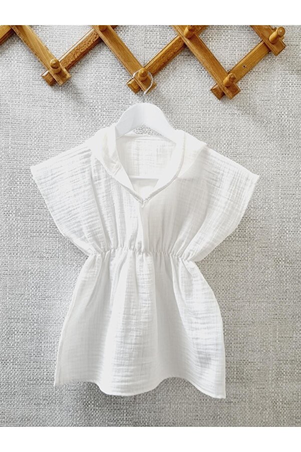 Yada Baby %100 Pamuklu Müslin Bürümcük Kumaş Çocuk&bebek Kapüşonlu Panço Bornoz, Plaj Havlusu