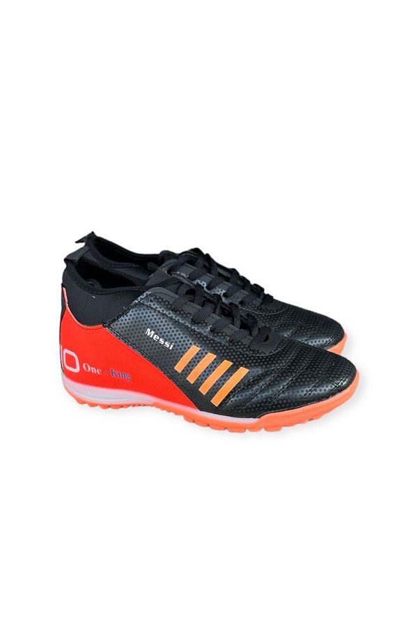 SPORTAÇ-Men's Sportaç - Black Orange Socks, Comfortable Sole Astroturf Field Shoes 1