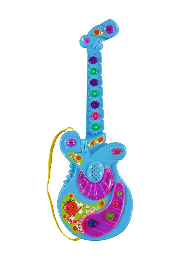 Numaca Oyuncak Gitar- Müzikli Gitar - Eğitici Oyuncak - Sesli Işıklı Gitar - Müzik Aleti - 35 cm