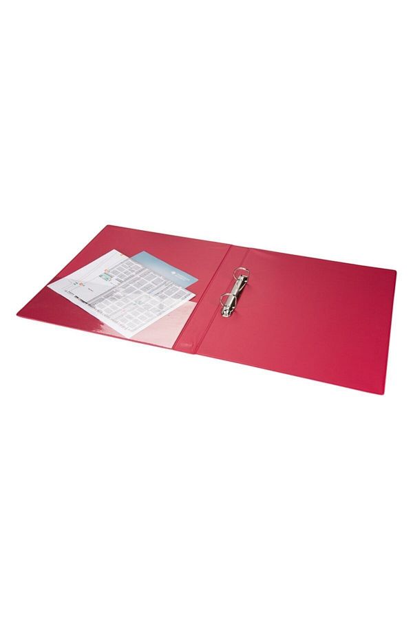 2K-A4 PVC 2 Ringed Student and Office Type Document Presentation Folder with Inner Pocket 27x32 Cm (200 Sheets) 1