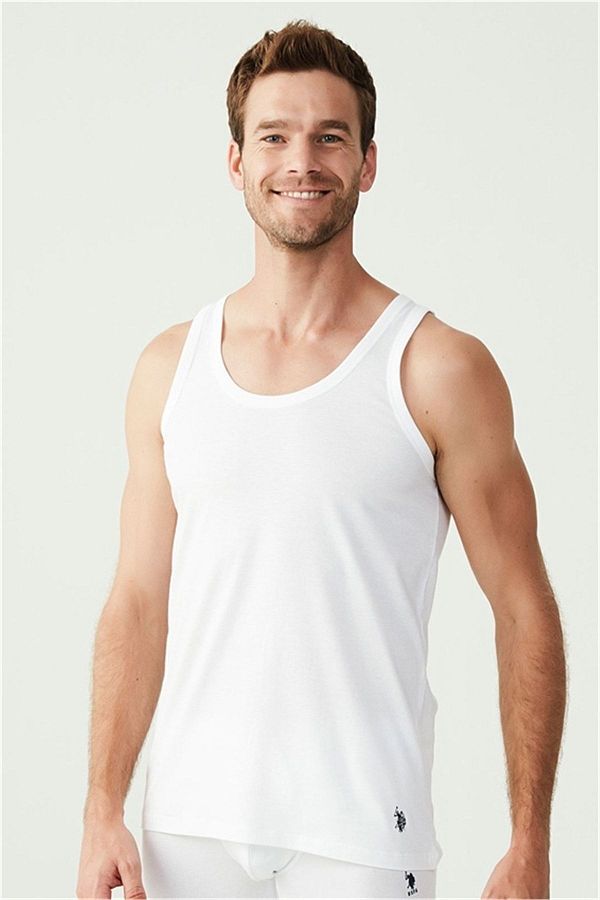 U.S. Polo Assn. Us Polo Assn Men s White 2 Piece Undershirt 80188 Trendyol