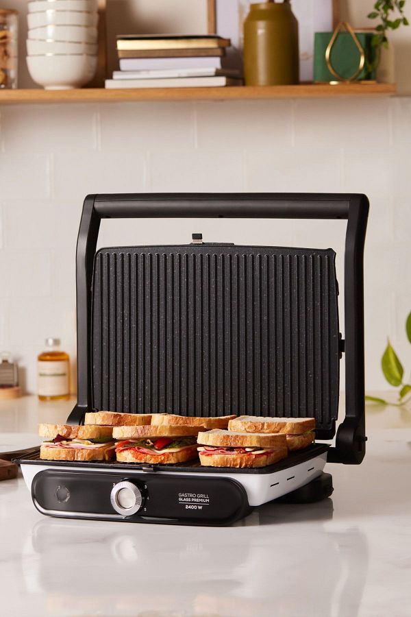 Karaca Gastro Grill Glass Premium 2400w Toaster and Grill Machine White Trendyol