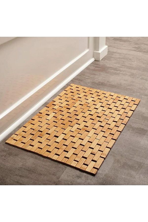 ELZEY HOME-Covoraș de baie anti-alunecare din bambus de lux - 64x42 cm 1