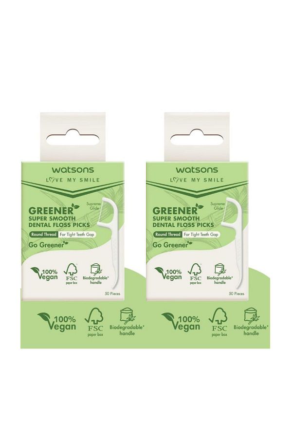 Watsons-50 Pieces x 2 Pieces Greener Super Smooth Toothpick Floss 1