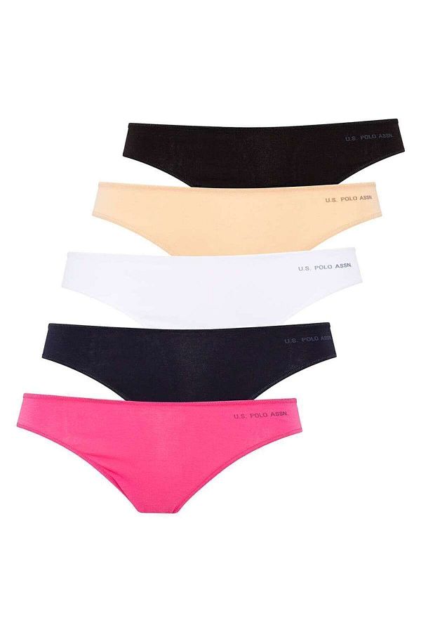U.S. Polo Assn.-Slip elastic multicolor din 5 piese pentru femei 1