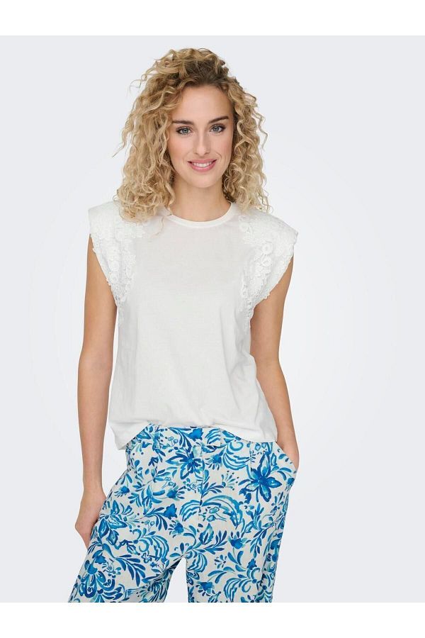 ONLY-تي شيرت ONLHENRIETTA LIFE - S/L Top Box JRS 100% قطن 1