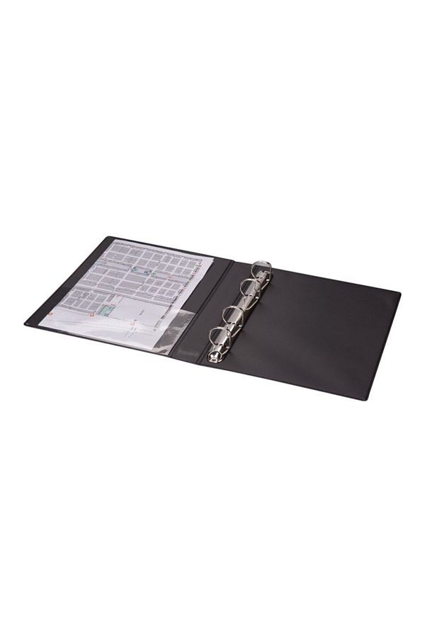 2K-A5 Small Size PVC 4 Ringed Student and Office Type Document Presentation Folder with Inner Pocket 19,5x23 Cm (200 SHEETS) 1