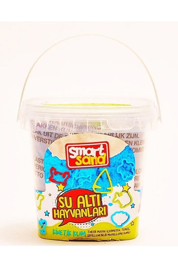 Smart Sand Underwater Animals Themed Non Toxic Kinetic Sand Set in Mini Bucket Trendyol