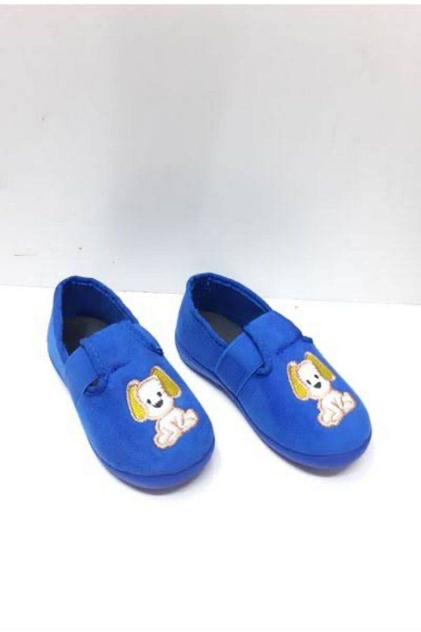 AkınalBella-Παιδικές παντόφλες Navy Blue Dog Pattern - Νηπιαγωγείο/Νηπιαγωγείο 1