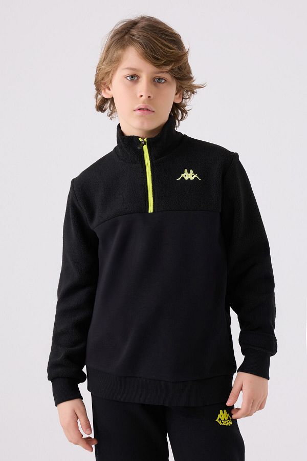 Kappa Black Kids Sweatshirt 361W1Kw Model Trendyol