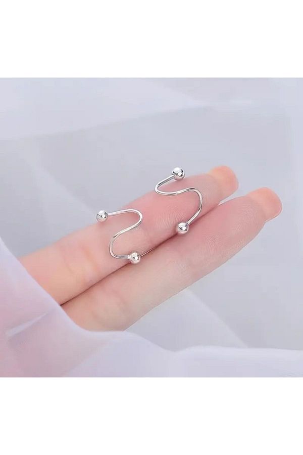 Alyonajewelry-حلق برغي فولاذي مزين بالخرز 1