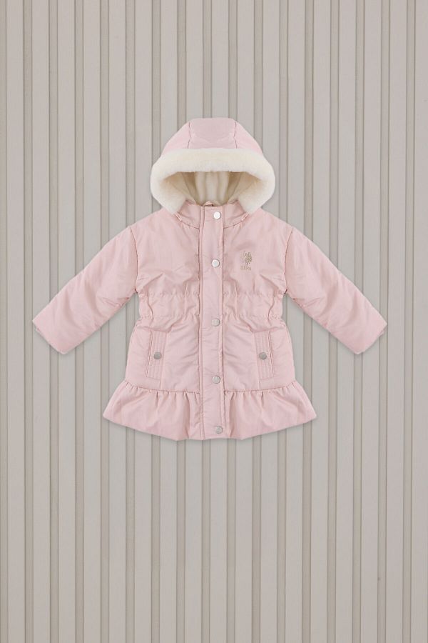 U.S. Polo Assn.-Baby Girl Pink Baby Coat 1