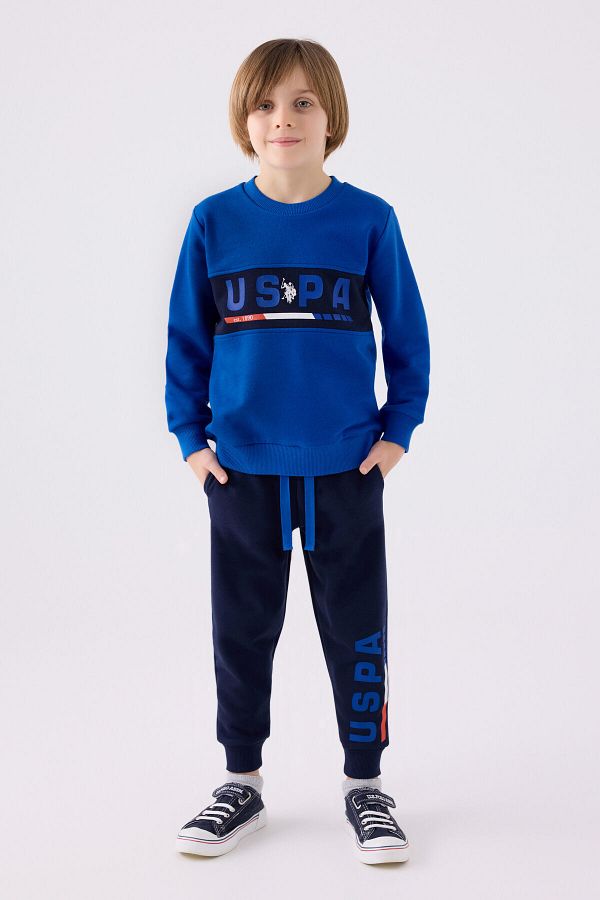 U.S. Polo Assn.-Boy's Blue Tracksuit Set 1