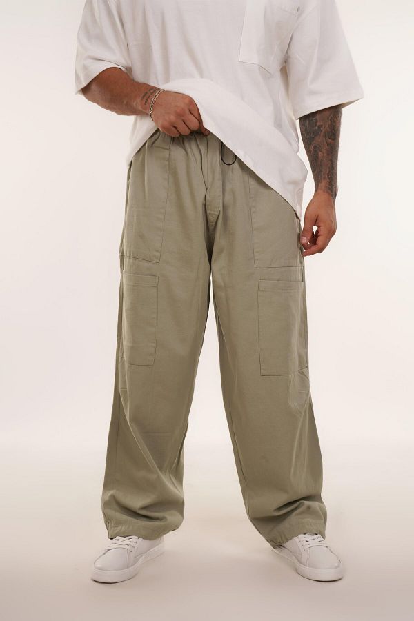 SCSARVİN-Baggy Cut Water Green Trousers - Four Front Pockets. Vms 40697 1
