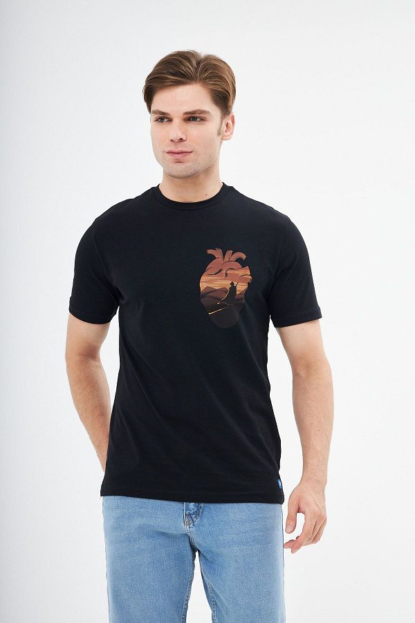 Mesfeno-Tricou cu imprimeu pentru piept și spate pentru bărbați 1