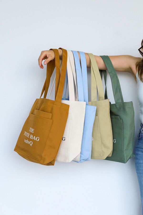Cloth handbags with pockets best sale