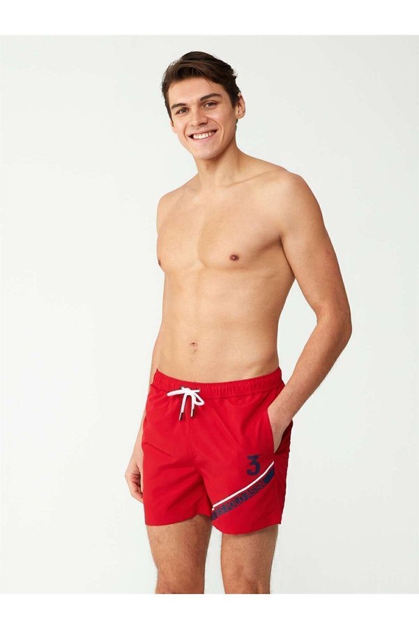 U.S. Polo Assn. - Men's Red Medium Size Sea Shorts 23006