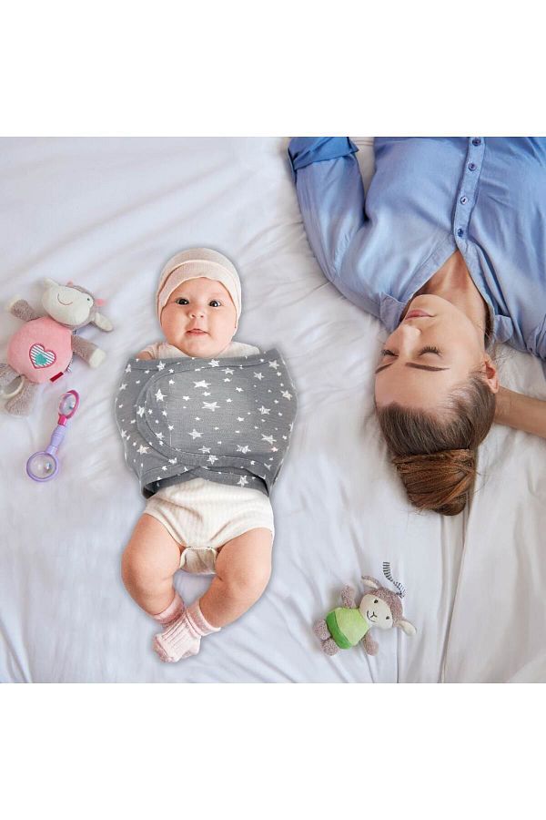 Mommyslab 0 4 Months New Season Patterned Colorful 100 Cotton Velcro Ready Belt Swaddle Swaddle Belt Half Swaddle Trendyol