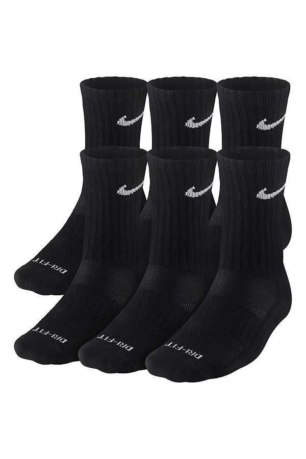 Nike Men s Dri Fit Kushioned Crew Socks Medium Black White Sx4446 Trendyol