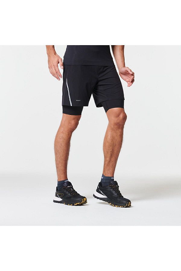 Decathlon Men s Trail Running Shorts Black Confort Trendyol