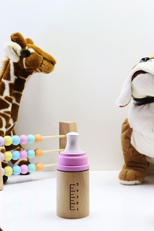 Wooden baby bottle toy outlet
