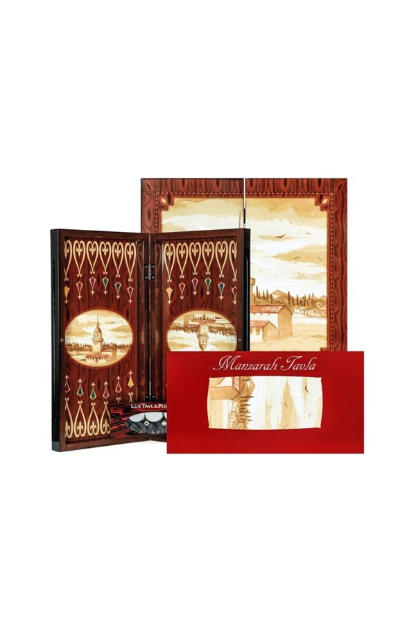 ESER-Polyester Backgammon Maiden's Tower Large with View 1