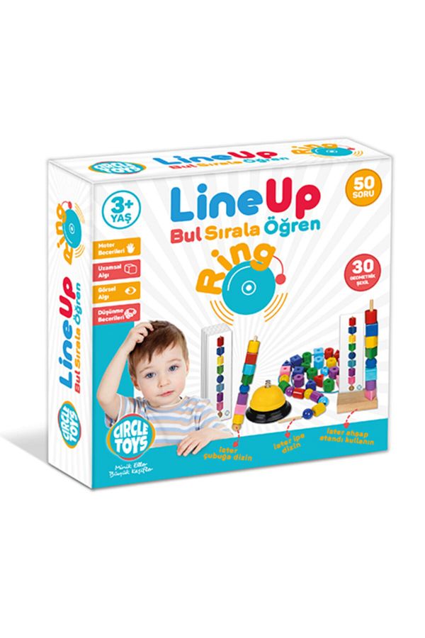 Circle Toys-Line Up Ring - Find Sort Learn 50 Questions 30 Geometric Shape Training Set 1