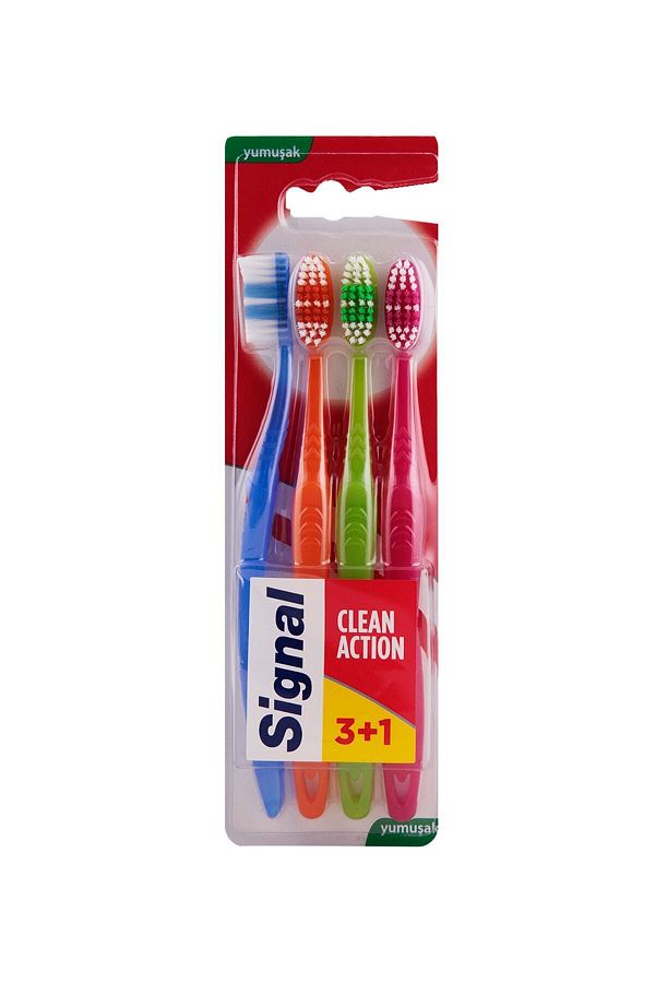 Signal-3+1 Free Soft Toothbrush - Clean Action 1