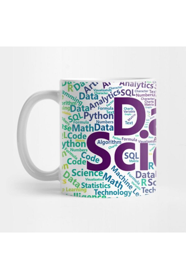 Pixxa-Data Science Word Cloud| Viridis Palette Mug 1