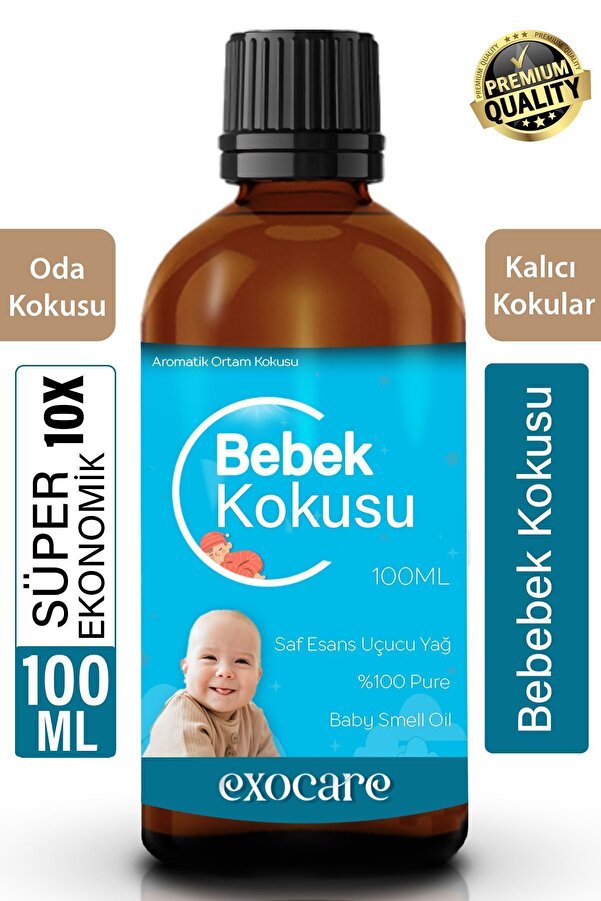 exocare Bebek Esansiyel Uçucu Koku Yağı Buhurdanlık Difüzör Esansı oda parfümü banyo ve dolap kokusu 100ml