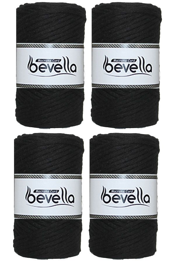 Bevella Macrame Cord-Taranan Macrame String Single Twist Scannable 3 mm String Cotton Macrame Strings 1 kg (4X250 gr) 1