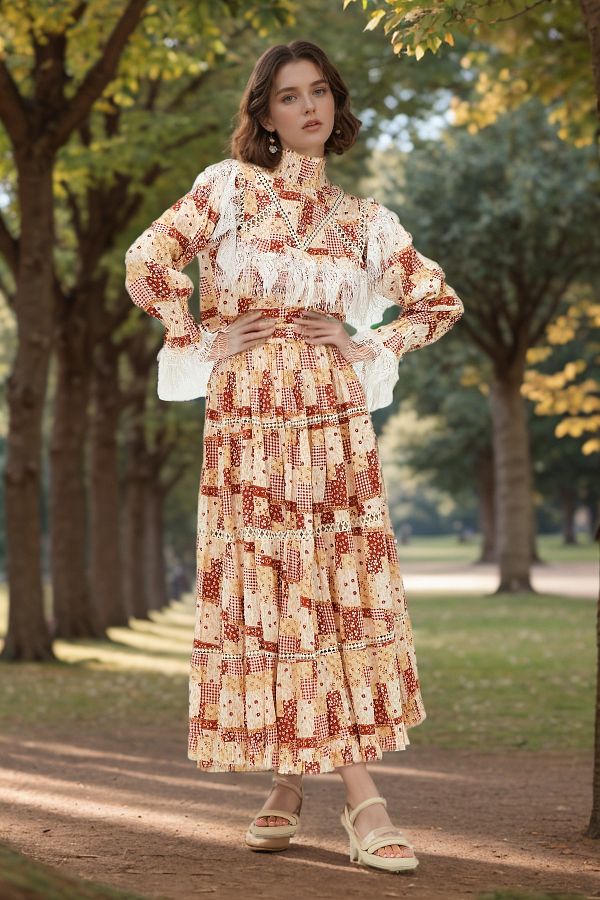 Bohemian blouse and skirt outlet
