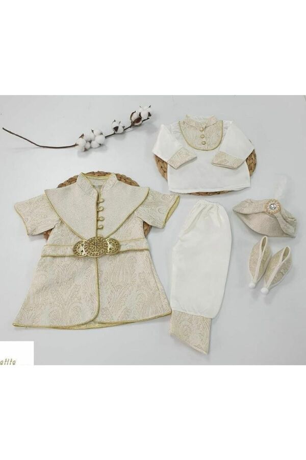 Genel Markalar Şehzade Erkek Bebek Mevlüt Ve Sünnet Kıyafeti Mevlütlük Sünnetlik Takım