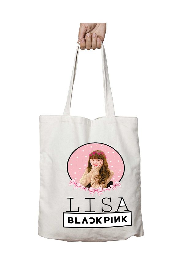 ART HED YE Blackpink Lisa Two Sides Washable Shoulder Tote Bag for School and Beach Trendyol