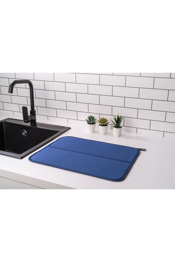 Navy dish drying mat best sale